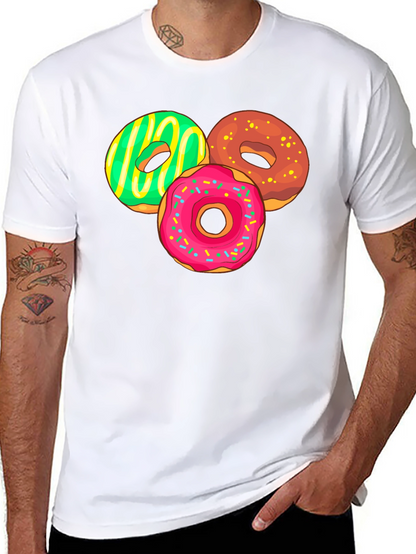 Camiseta Negra con Diseño de Donas