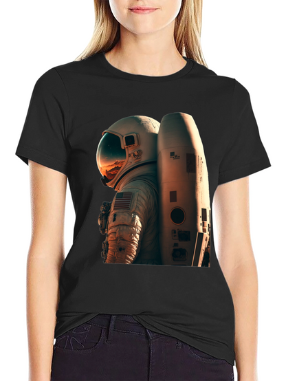 Camiseta Negra Astronauta Espacio Unisex