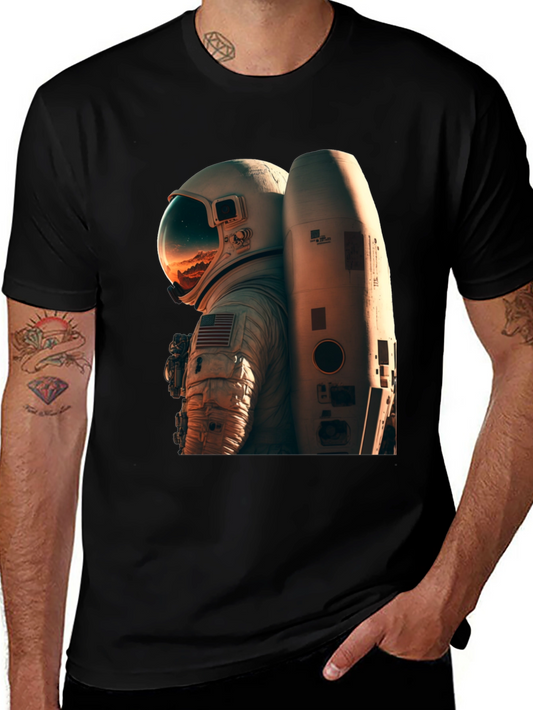 Camiseta Negra Astronauta Espacio Unisex