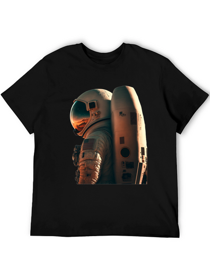 Camiseta Negra Astronauta Espacio Unisex