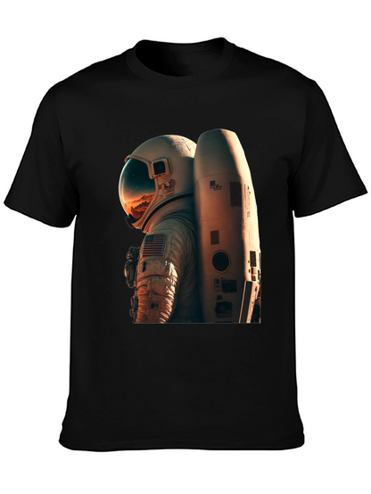 Camiseta Negra Astronauta Espacio Unisex