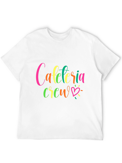 Camiseta Negra Cafeteria Crew para Personal de Comedor