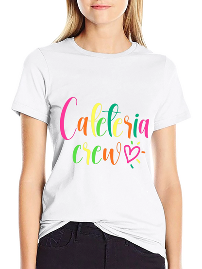 Camiseta Negra Cafeteria Crew para Personal de Comedor