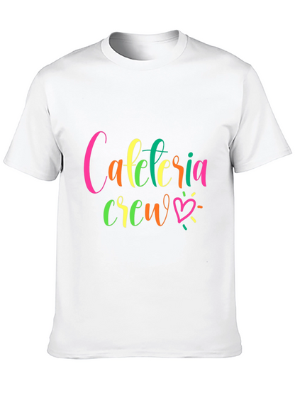 Camiseta Negra Cafeteria Crew para Personal de Comedor