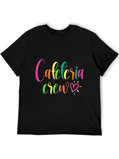 Camiseta Negra Cafeteria Crew para Personal de Comedor