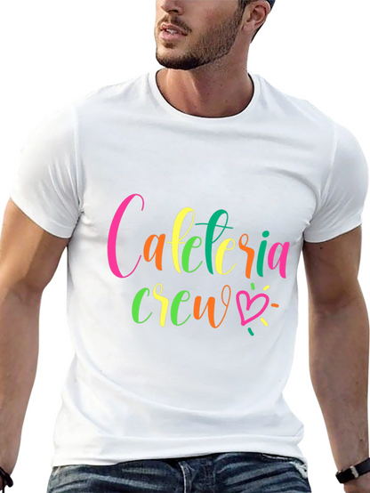 Camiseta Negra Cafeteria Crew para Personal de Comedor
