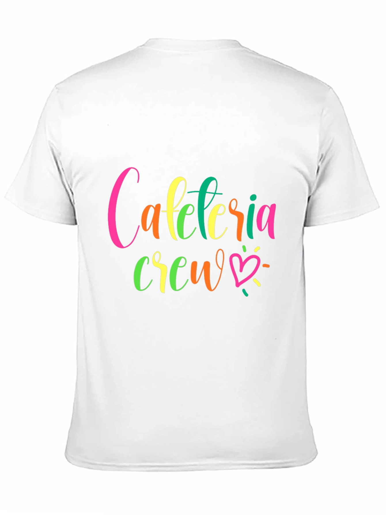 Camiseta Negra Cafeteria Crew para Personal de Comedor