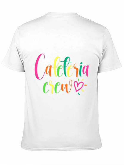 Camiseta Negra Cafeteria Crew para Personal de Comedor