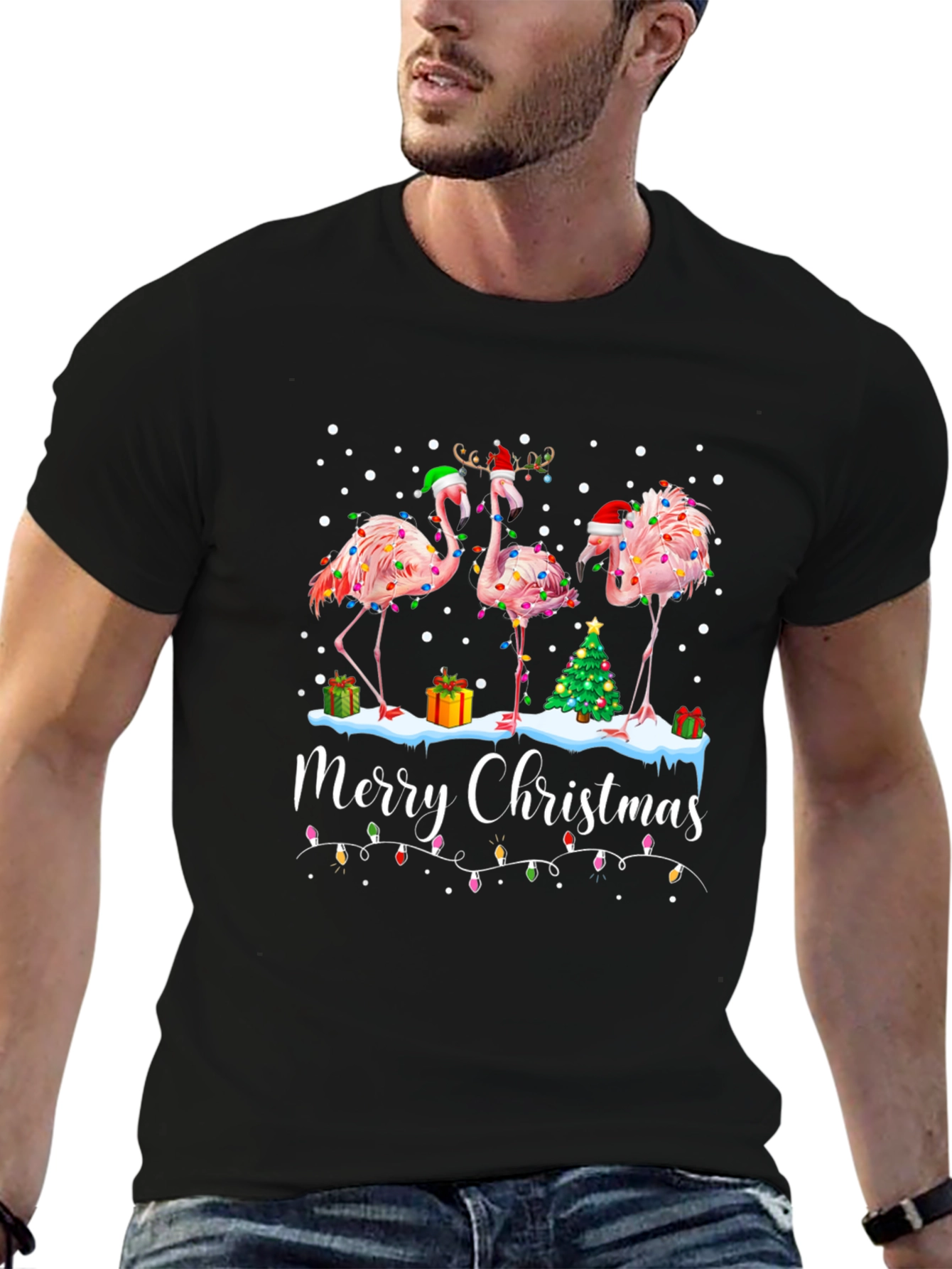 Camiseta Navideña Flamencos