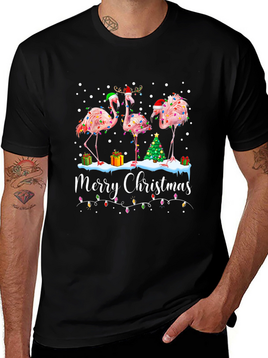 Camiseta Navideña Flamencos