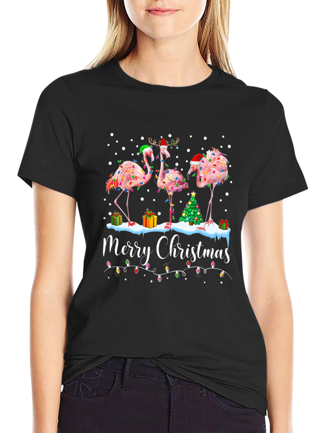 Camiseta Navideña Flamencos