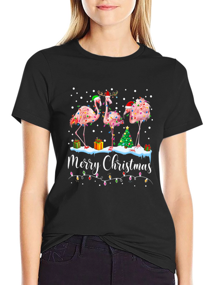 Camiseta Navideña Flamencos
