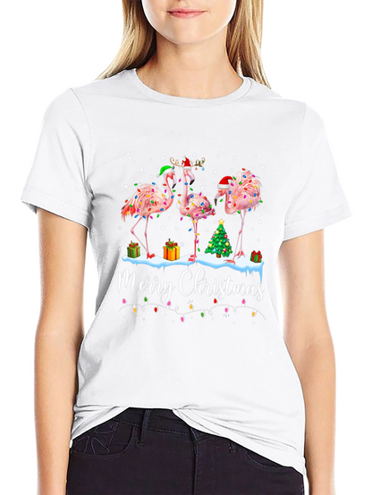 Camiseta Navideña Flamencos