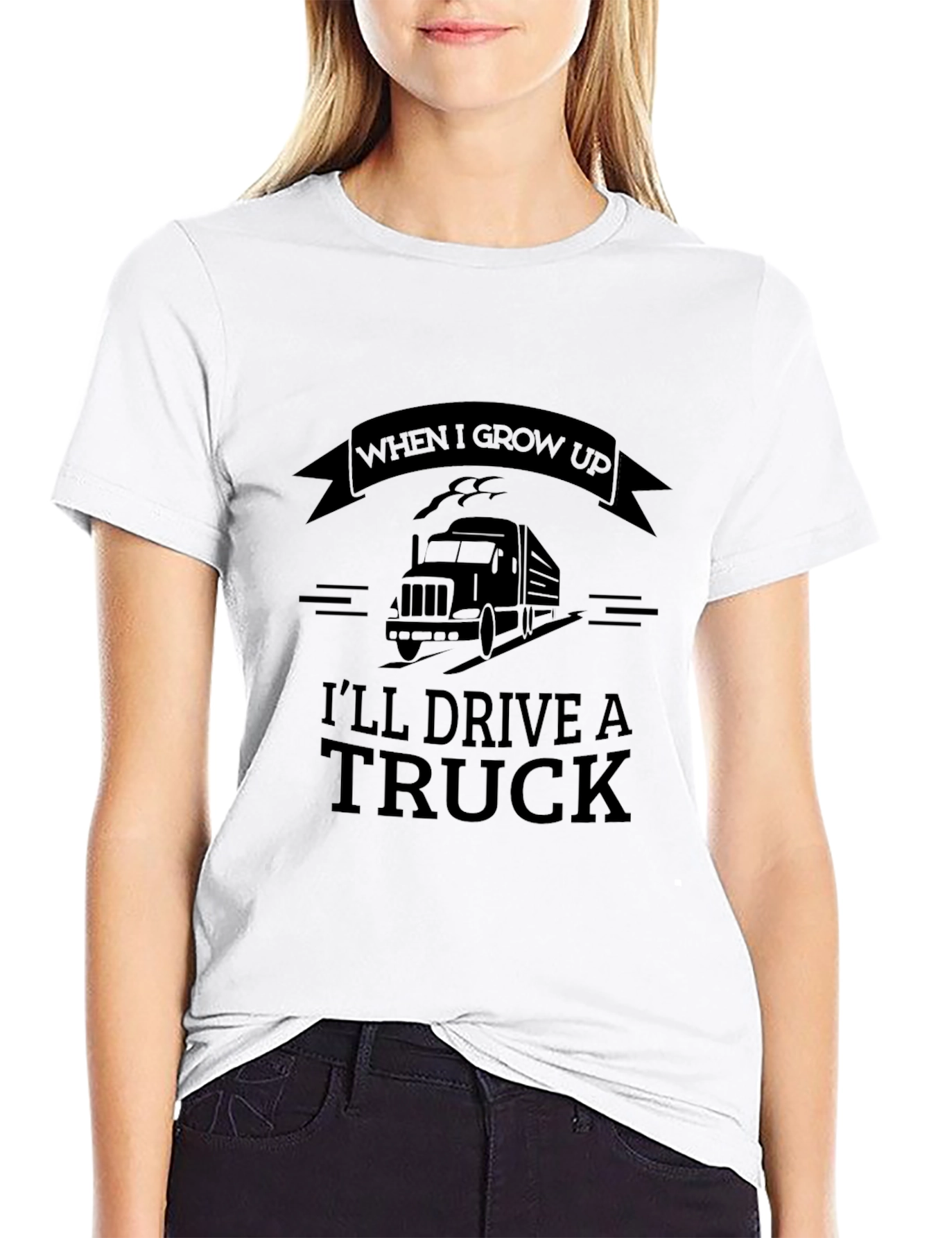 Camiseta Negra: Sueño de Ser Conductor de Camión