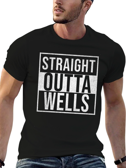 Camiseta Negra Straight Outta Wells