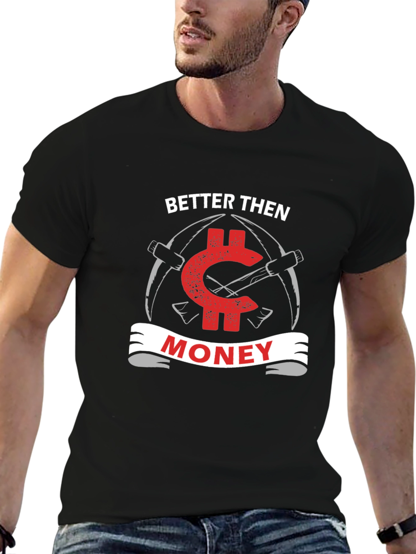 Camiseta Negra Better Than Money para Minería