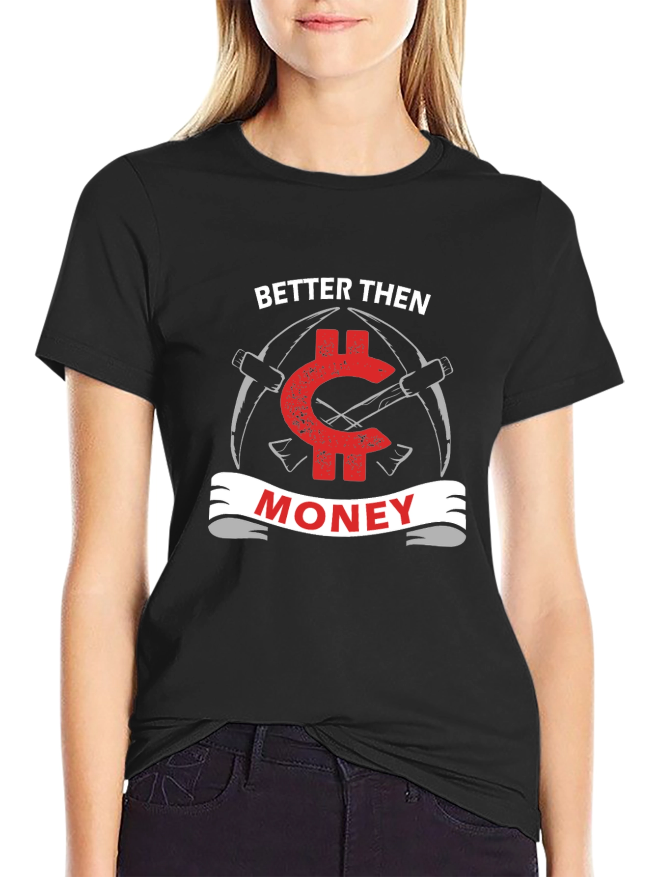 Camiseta Negra Better Than Money para Minería