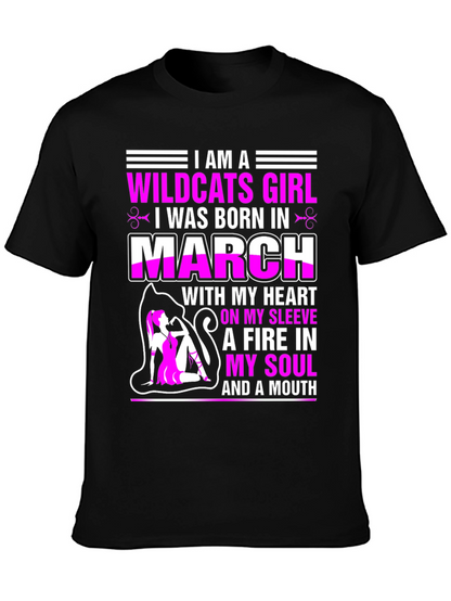 Camiseta Wildcats Girl nacida en marzo