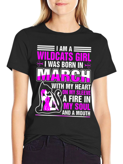 Camiseta Wildcats Girl nacida en marzo