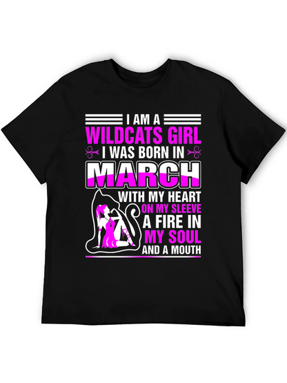 Camiseta Wildcats Girl nacida en marzo