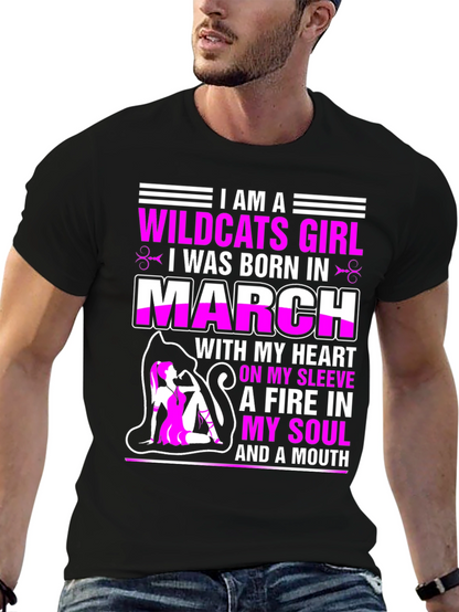 Camiseta Wildcats Girl nacida en marzo