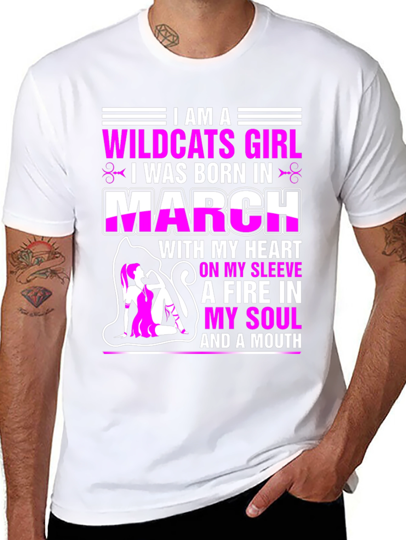 Camiseta Wildcats Girl nacida en marzo