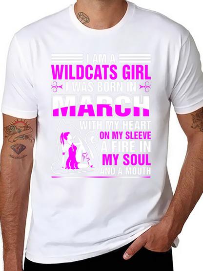 Camiseta Wildcats Girl nacida en marzo