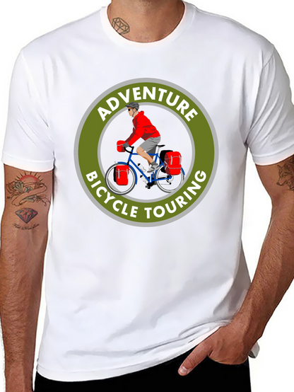 Camiseta Negra Adventure Bicycle Touring