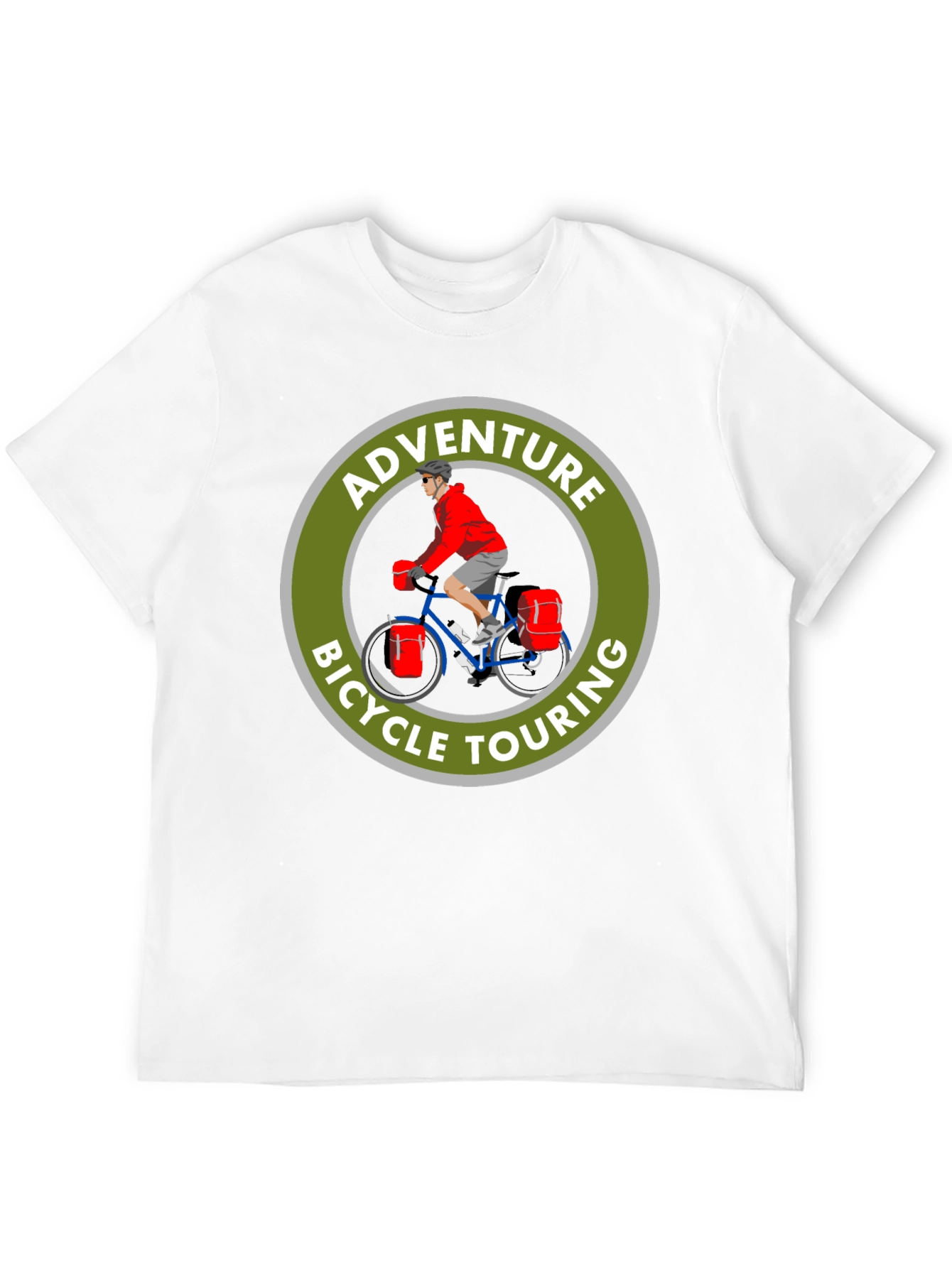 Camiseta Negra Adventure Bicycle Touring