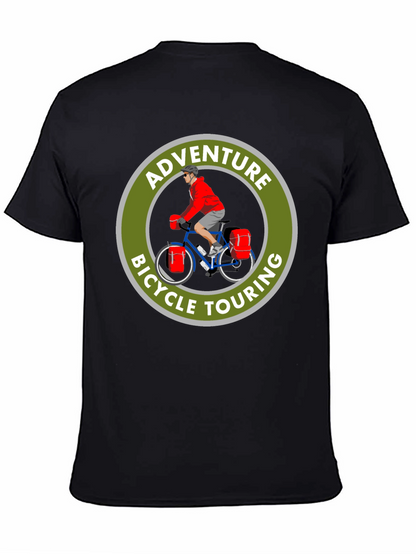Camiseta Negra Adventure Bicycle Touring