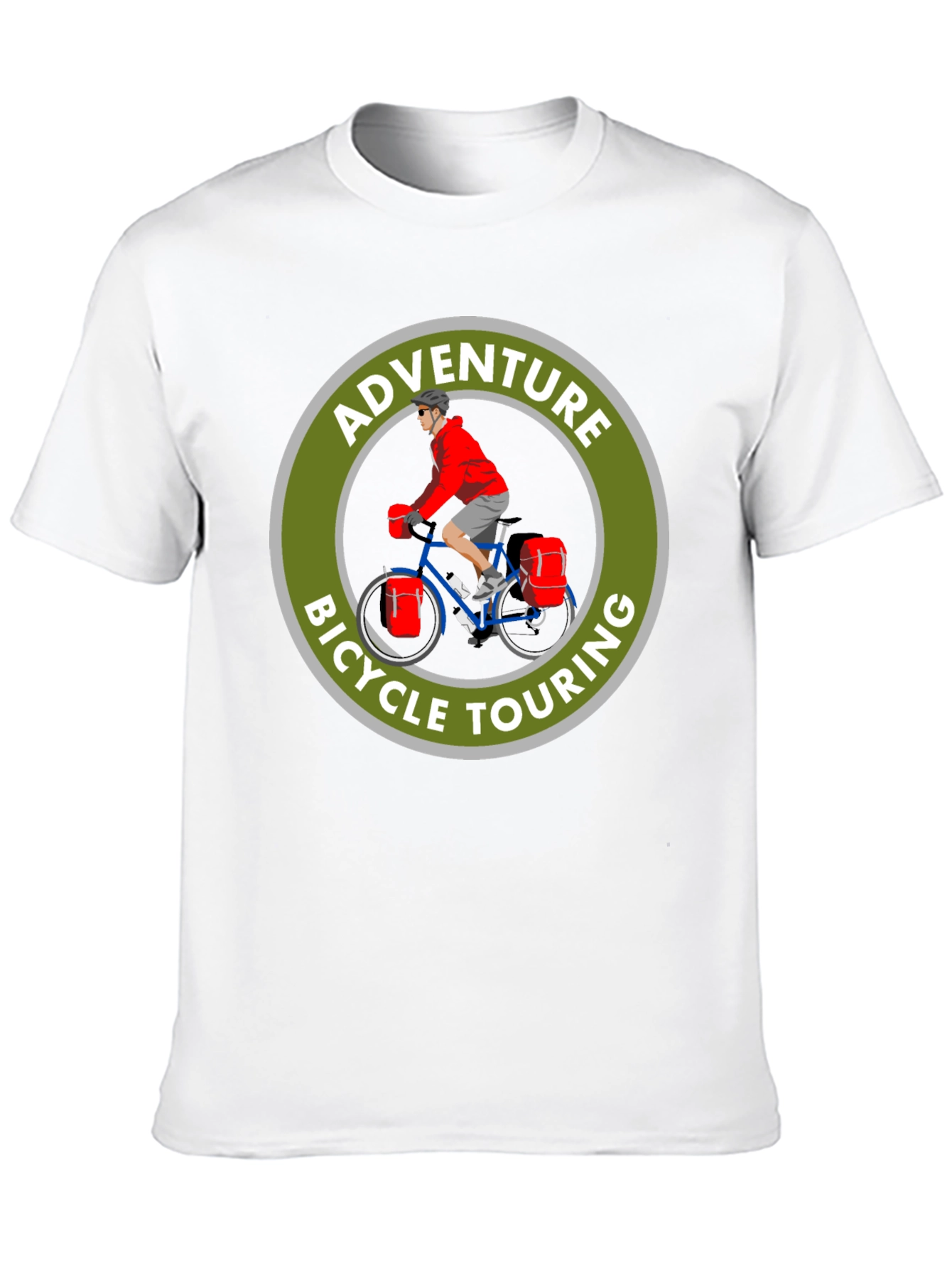 Camiseta Negra Adventure Bicycle Touring
