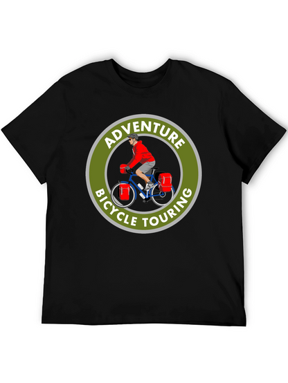 Camiseta Negra Adventure Bicycle Touring