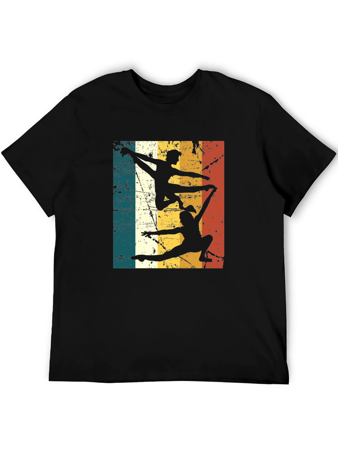 Camiseta Negra Retro de Gimnasia Acrobática