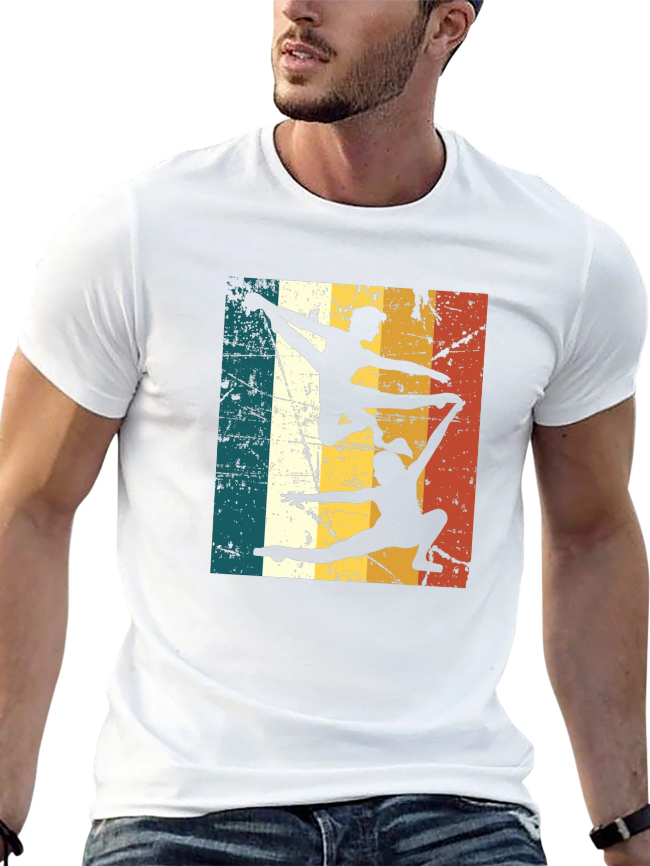 Camiseta Negra Retro de Gimnasia Acrobática