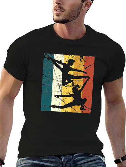 Camiseta Negra Retro de Gimnasia Acrobática