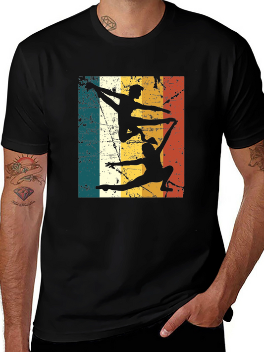 Camiseta Negra Retro de Gimnasia Acrobática
