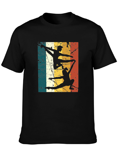Camiseta Negra Retro de Gimnasia Acrobática
