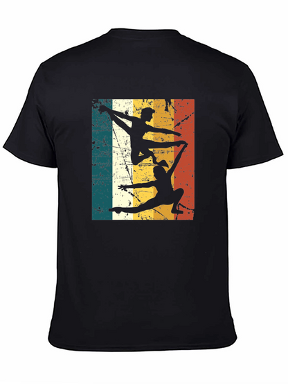 Camiseta Negra Retro de Gimnasia Acrobática