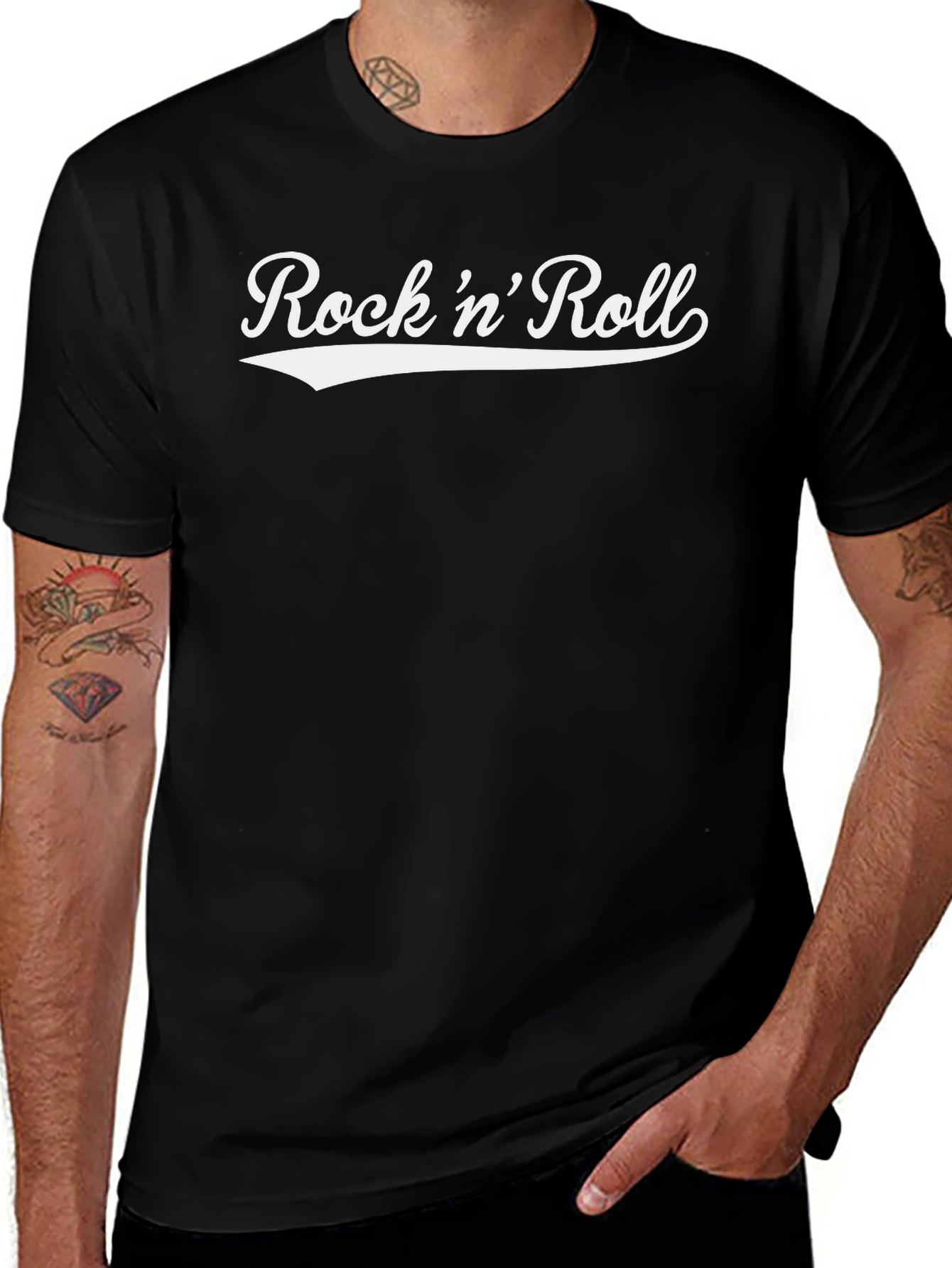 Camiseta Rock n Roll Clásica para Hombre
