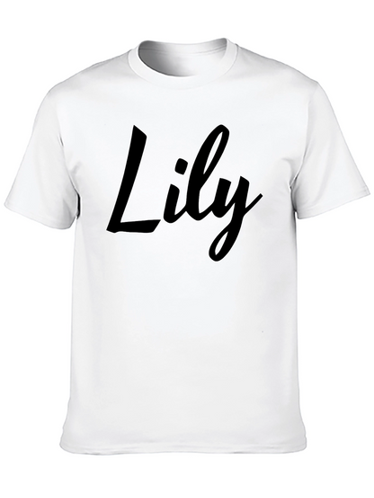 Camiseta Negra Personalizada Lily