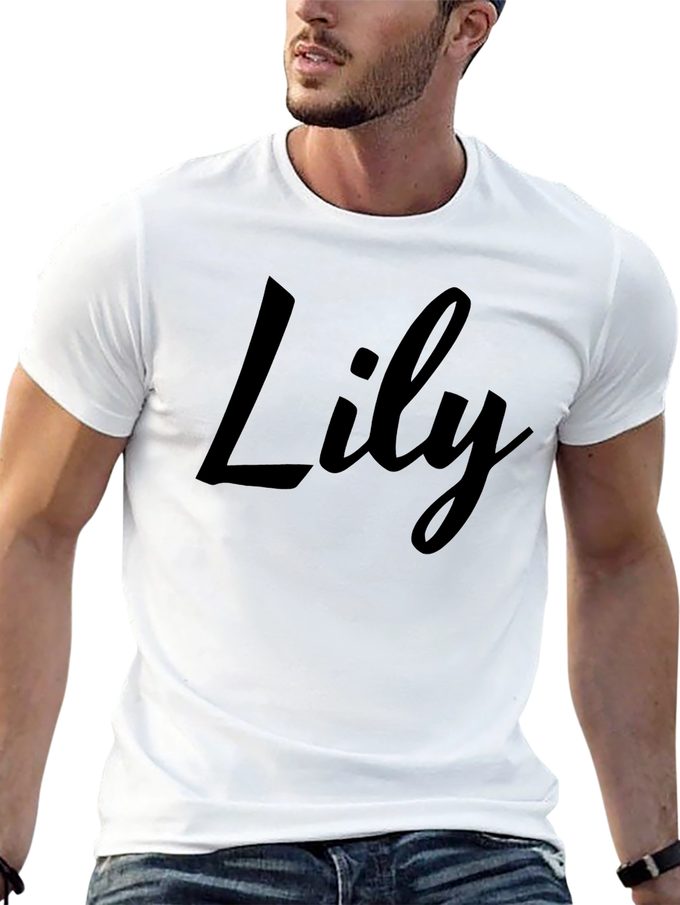 Camiseta Negra Personalizada Lily