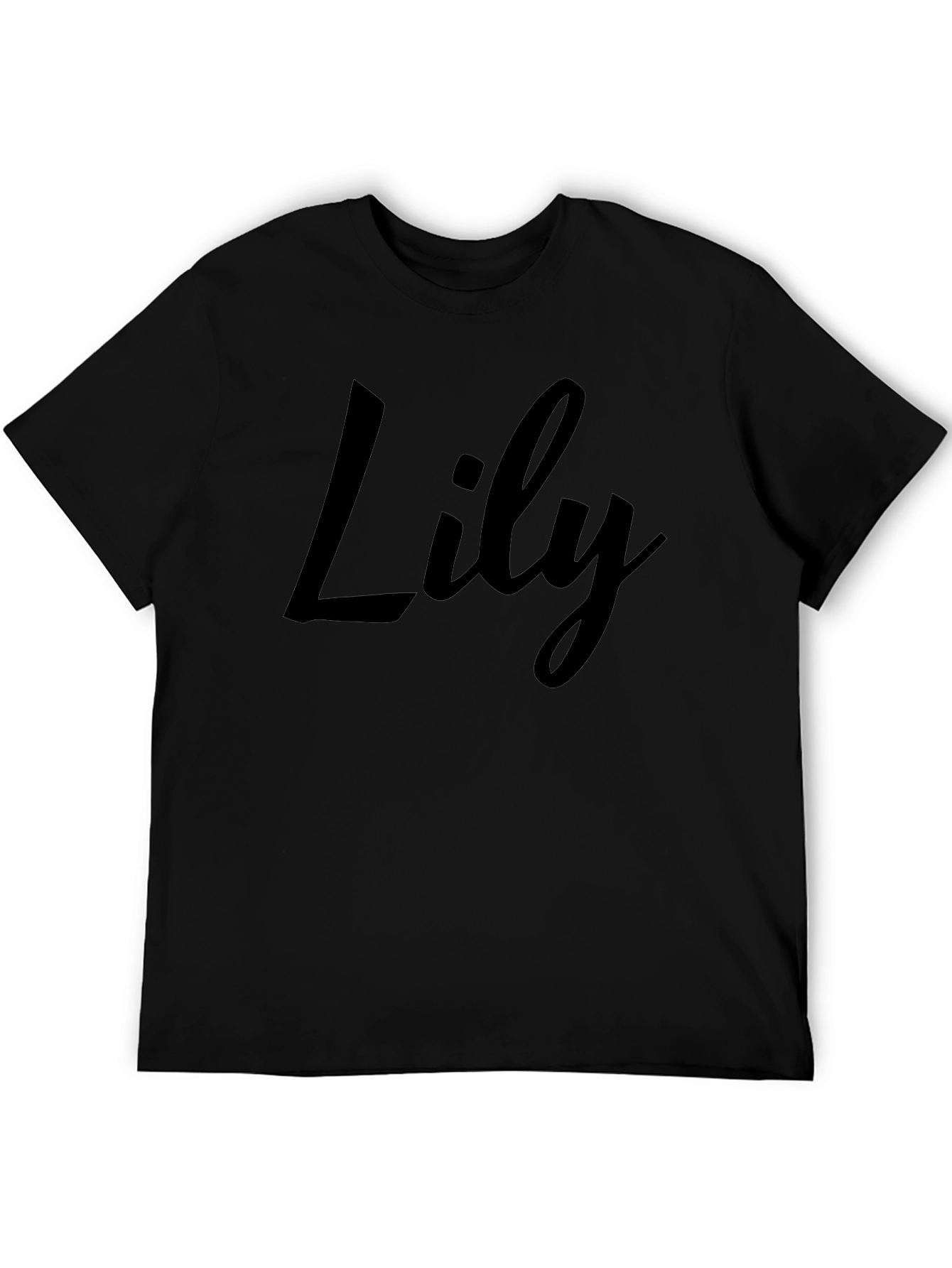 Camiseta Negra Personalizada Lily