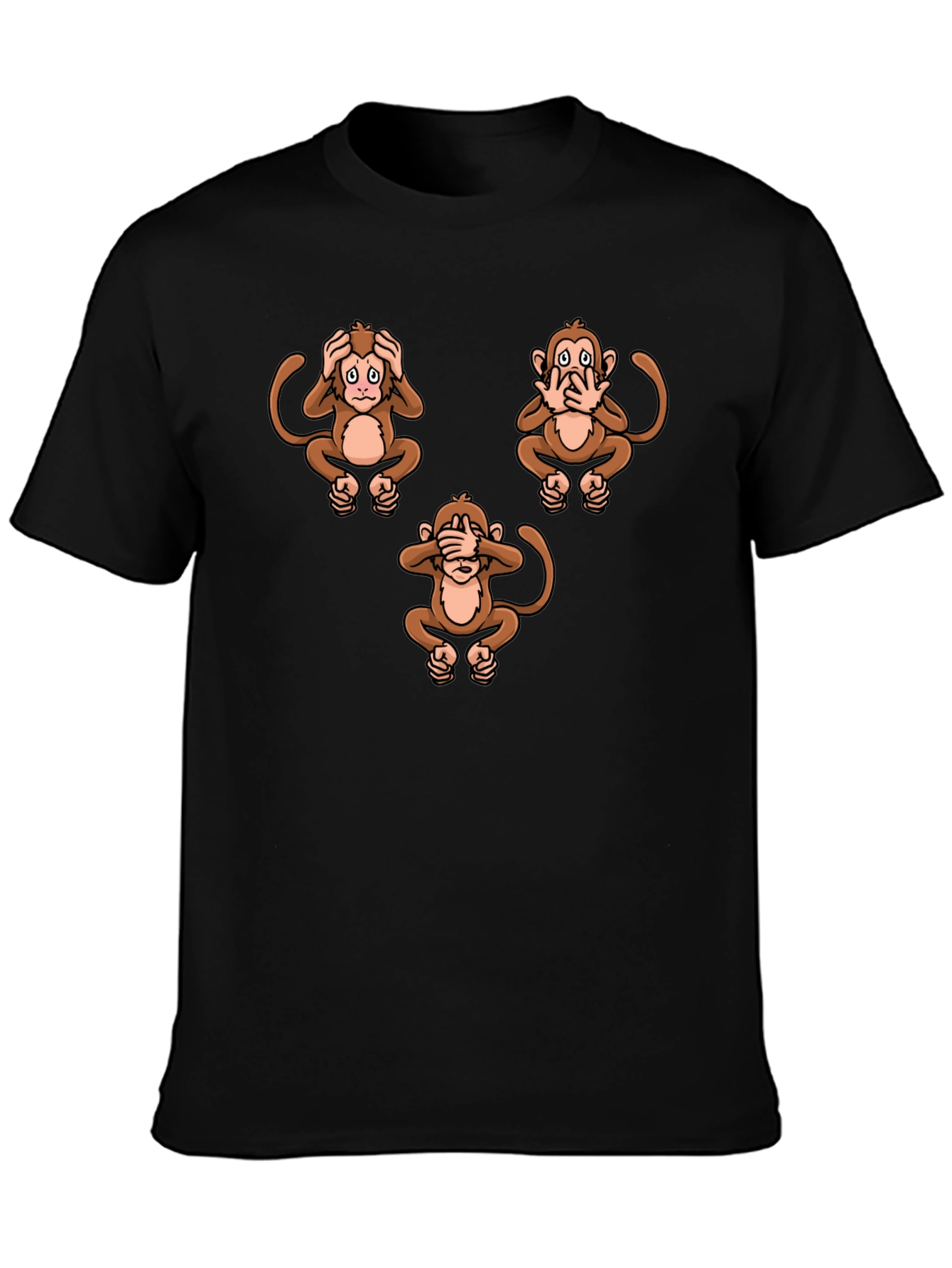Camiseta Hombre Diseño Gráfico Monos Sabios