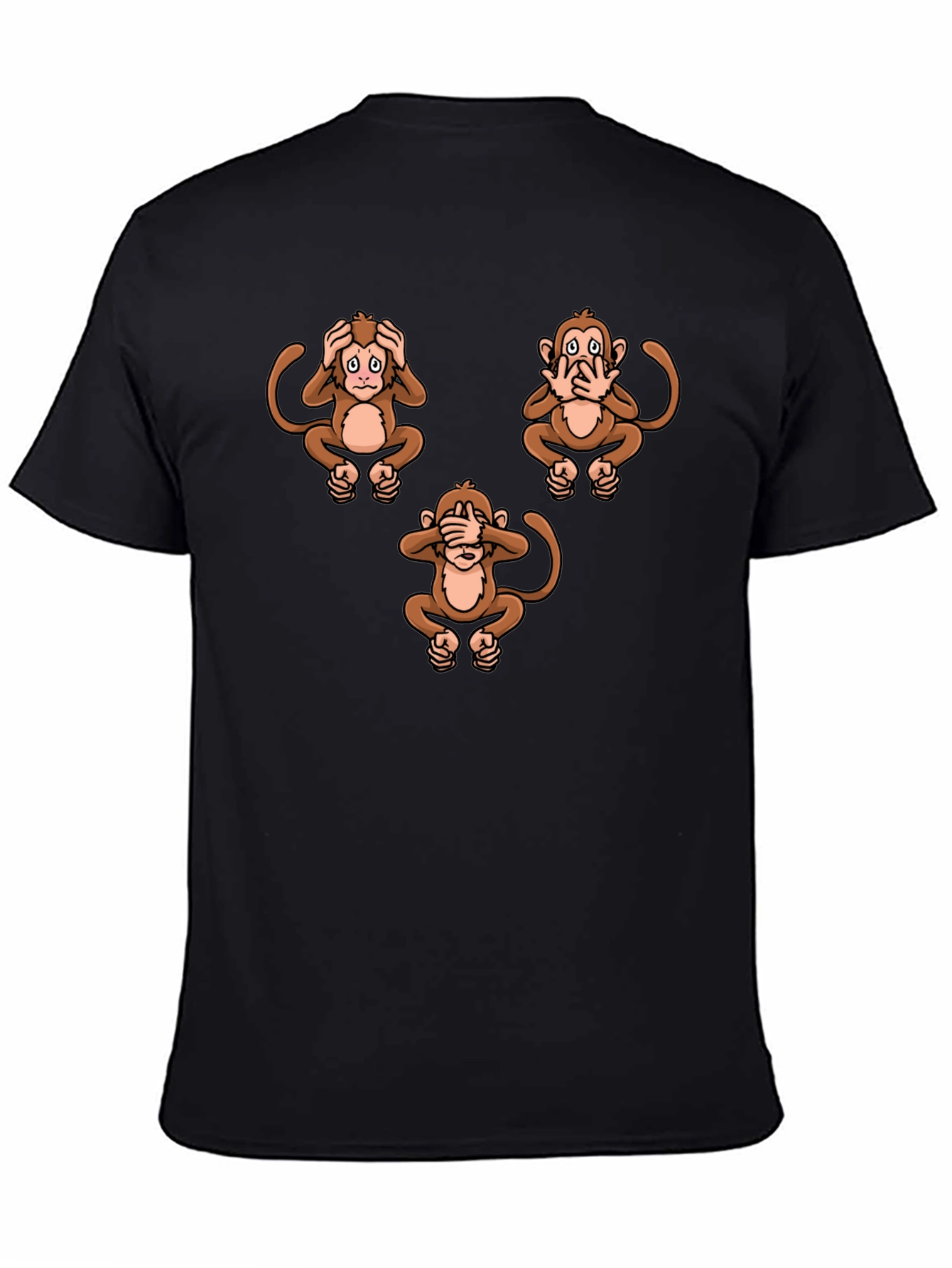Camiseta Hombre Diseño Gráfico Monos Sabios