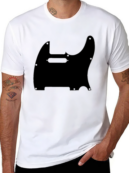 Camiseta Negra con Diseño de Guitarra Telecaster