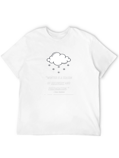 Camiseta Negra Cita Inspiradora Invierno