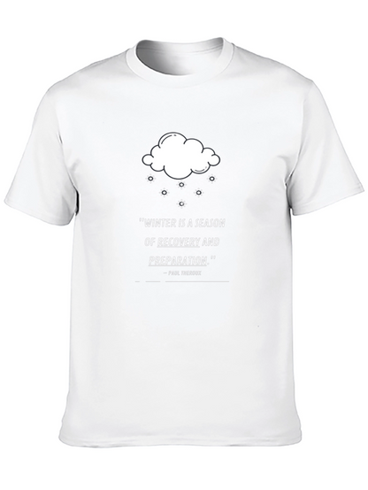 Camiseta Negra Cita Inspiradora Invierno