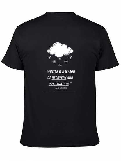 Camiseta Negra Cita Inspiradora Invierno