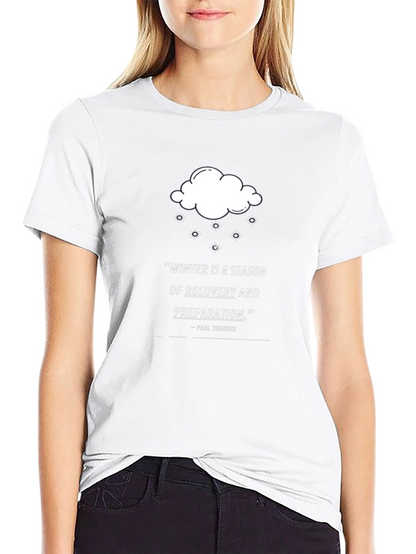 Camiseta Negra Cita Inspiradora Invierno