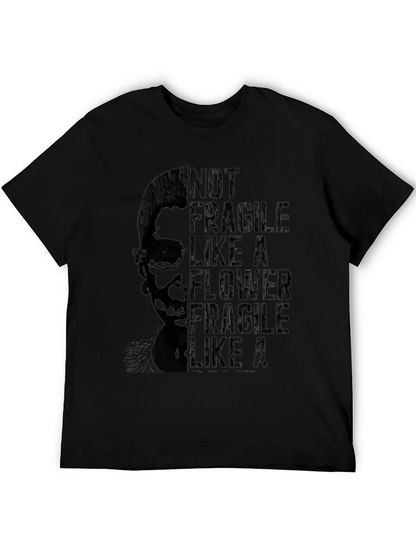 Camiseta Negra RBG No Frágil Como una Flor